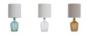 StyleCraft Home Collection StyleCraft Textured Glass Accent Lamp with An Open Bottom Design